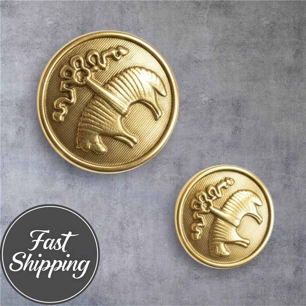 Brooks Brothers WATERBURY Gold Brass Set 15/20mm Blazer Replacement Buttons